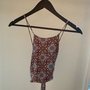 Halter top with  open back